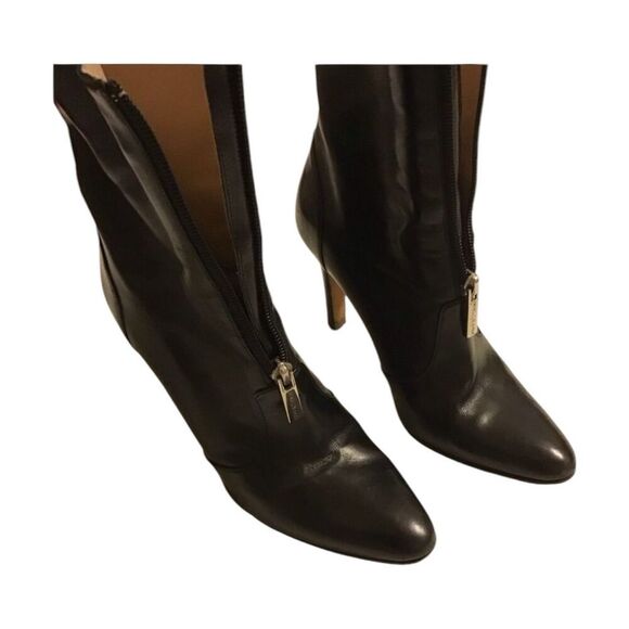 Monolo Bahlink Women's Black Leather Stiletto Ankle Booties Size 5 - Picture 5 of 11